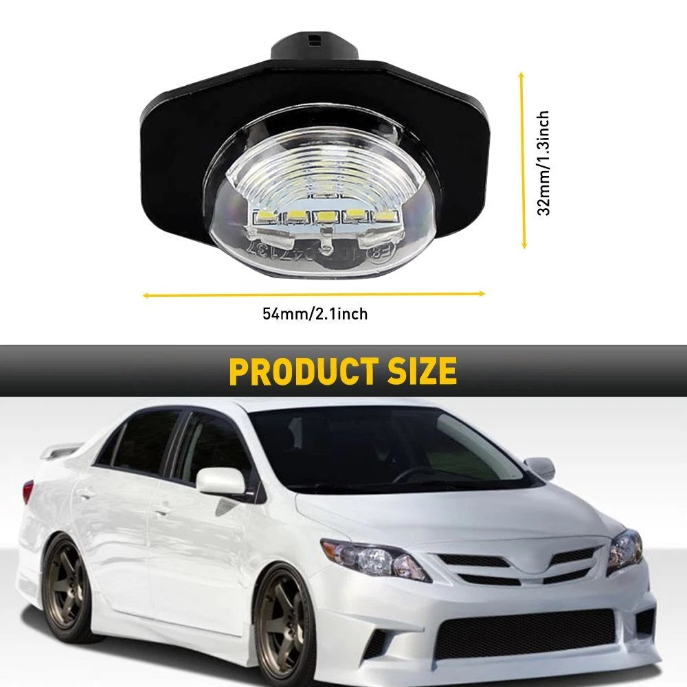 For 2009-2013 Toyota Corolla 6000K 18-SMD LED White Plate License Lights Lamps A 6B93BC-57