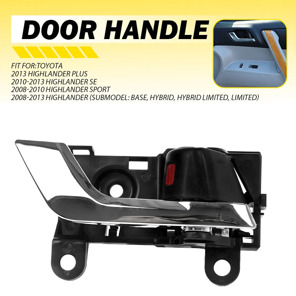 Front Passenger Silver lever Interior Door Handle For 08-13 Toyota Highlander EA 6B93BC-57