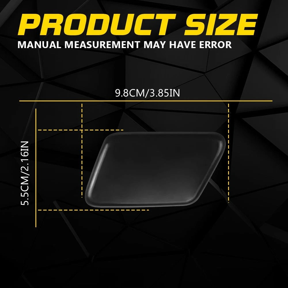 For Volvo S60 2005-2009 Black Pair Front Headlight Washer Jet Spray Cover Cap EA 6B93BC-57