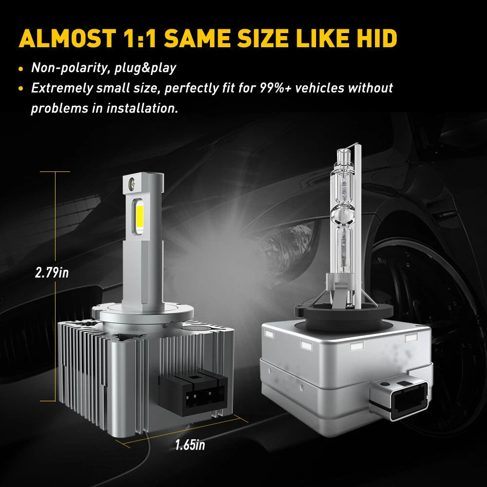 AUXITO LED Headlight Bulb D1R D1S D3S D3R High Low Beam HID Xenon Conversion Kit AUXITO