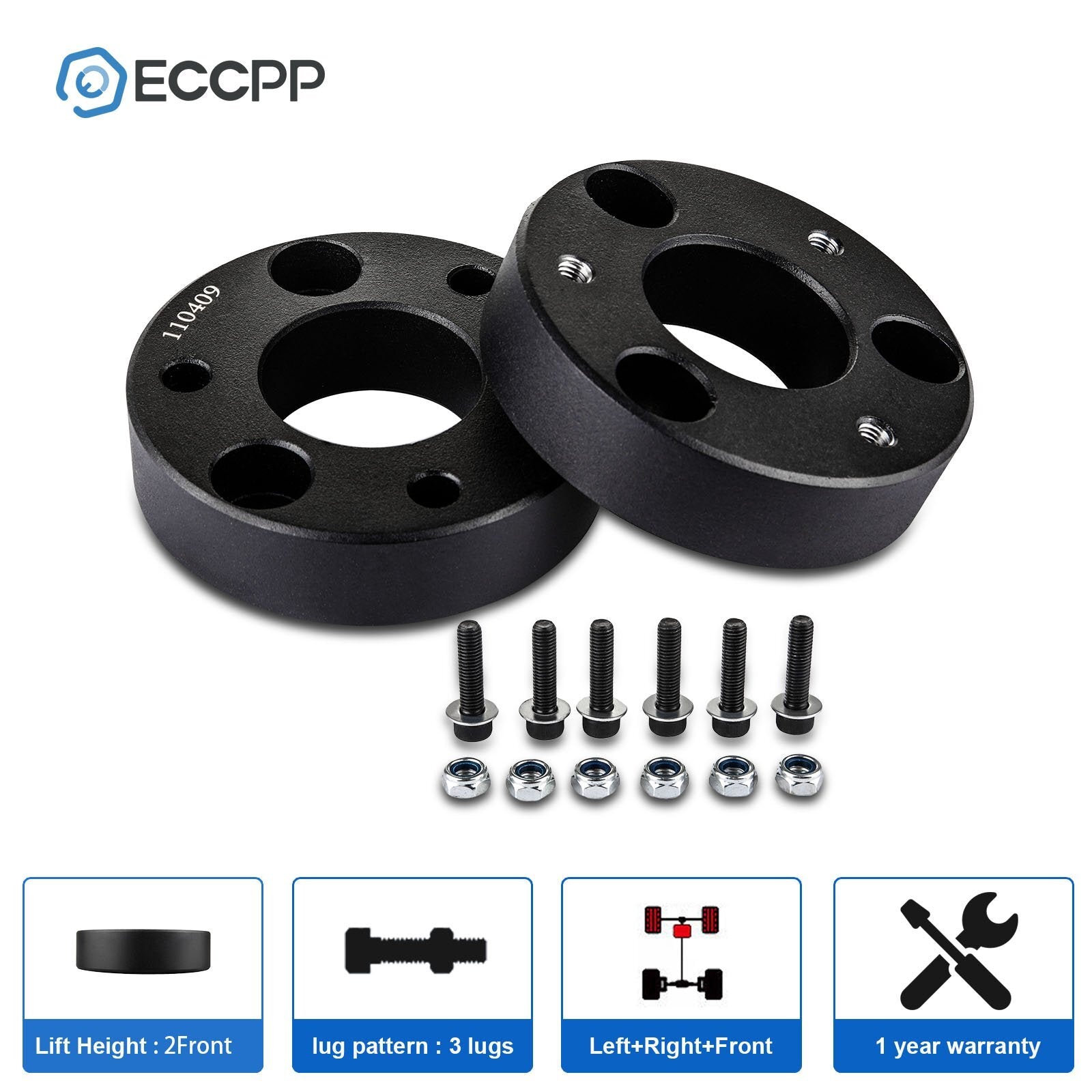 2" Front Leveling Lift Kit & Front Complete Struts Fits Ram 1500 4WD 2009-2018 6B93BC-57