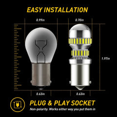 SUPER BRIGHT LED Tail Brake Stop Reverse Parking Signal Turn Light Bulbs White 6B93BC-57