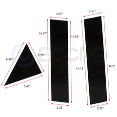 6PCS For 05-10 Chrysler 300C & Dodge Magnum Pillar Posts Door Trim Glossy Black 6B93BC-57