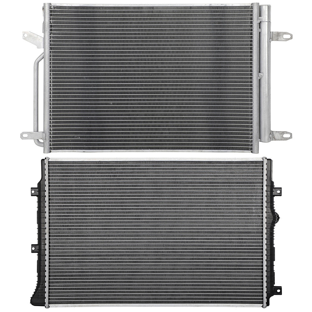 Aluminum Radiator & AC Condenser Cooling Kit For 2015-2019 Volkswagen Beetle 6B93BC-57