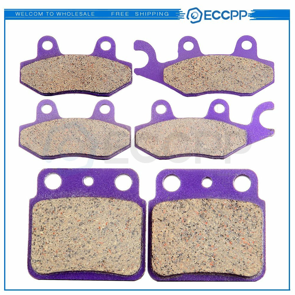 3 Pairs Brake Pads For Suzuki LTR450 2x4 Quadracer 450 2006-2009 Carbon Fiber 6B93BC-57