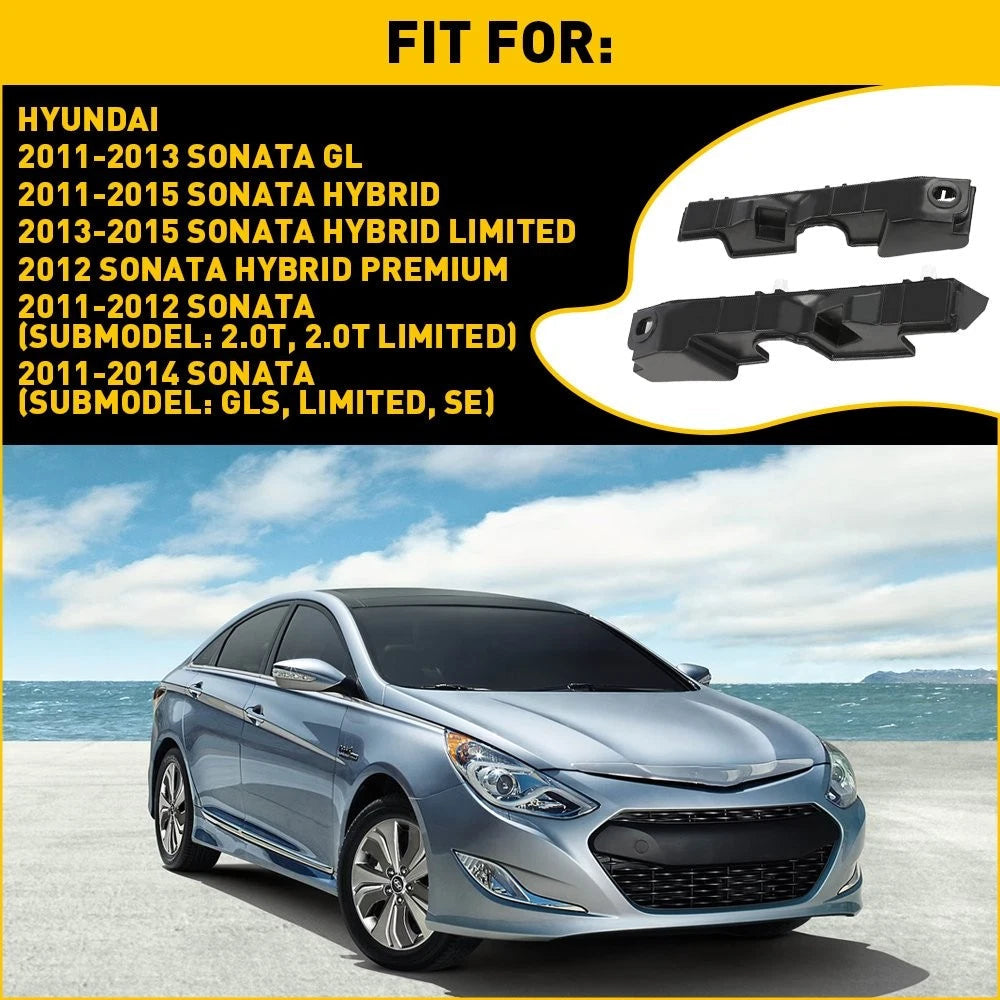 2X Bumper Bracket For 2011-2015 Hyundai Sonata Front Driver and Passenger Side 6B93BC-57