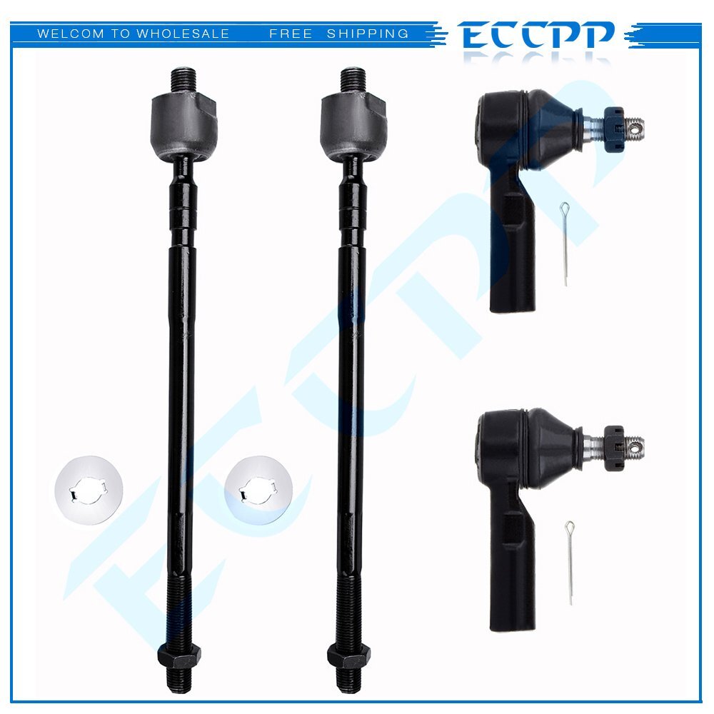 ECCPP 4Pcs Inner Outer Tie Rod End End Link Steering Kit For 1989-1992 GEO PRIZM ECCPP
