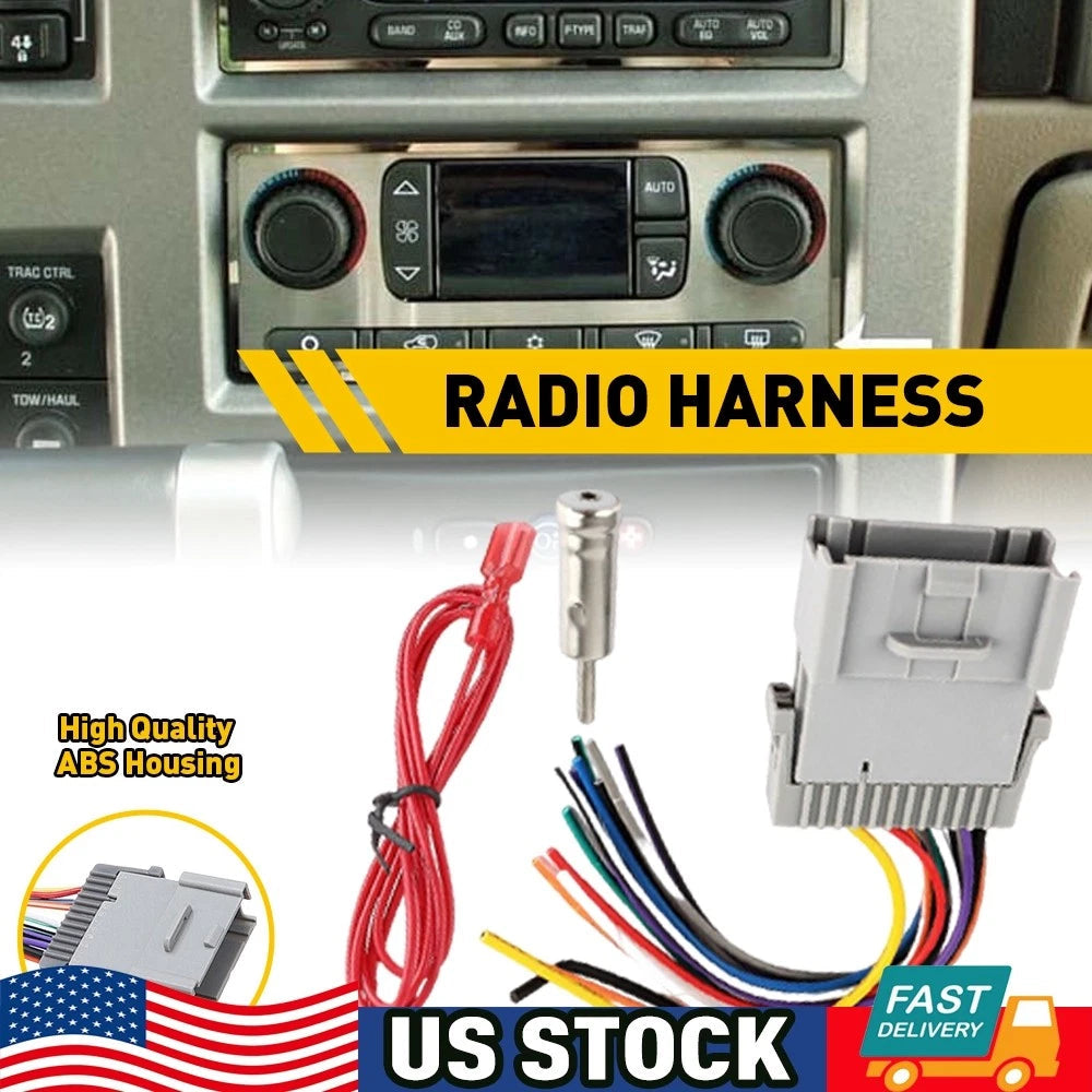 For Chevy Silverado 2003-2007 Car Stereo Radio Wiring Harness Adapter Connector 6B93BC-57