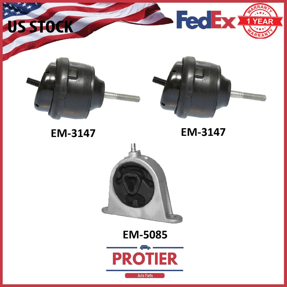 Engine Motor Mount Set for 2007-2008 Chrysler Pacifica 3.8 & 4.0L Auto AWD & FWD 6B93BC-57