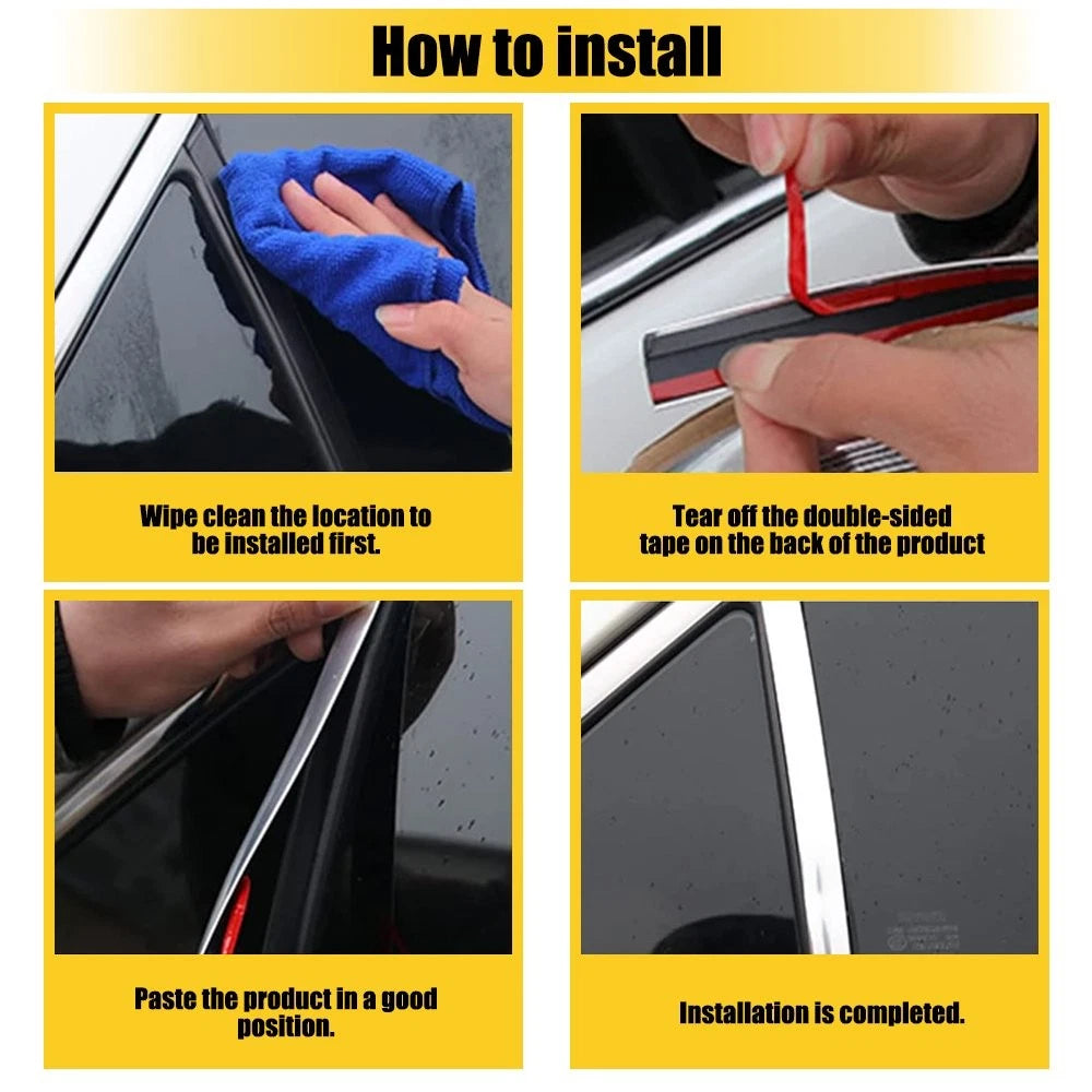 16ft Chrome 1inch Trim Molding Strip Car Door Window Bumper Side Trime Protector 6B93BC-57