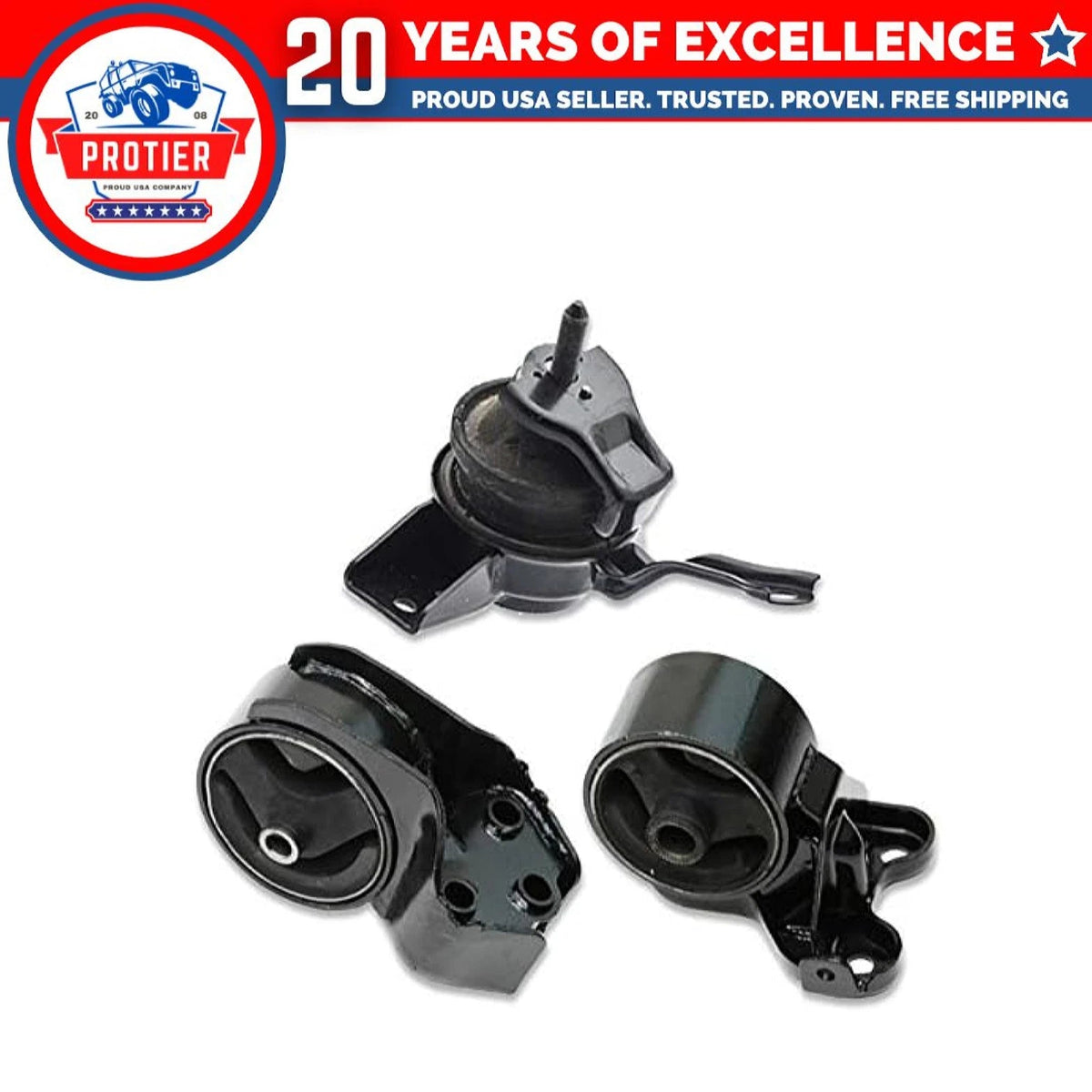 Fits 2007-2009 Kia Spectra / Spectra5 2.0L AUTO Engine Motor Mount Set 3PCS : 6B93BC-57