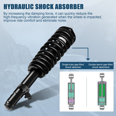 For 2003-2008 Mazda 6 Complete Shock/Strut Coil Springs Assembly Front Pair 6B93BC-57