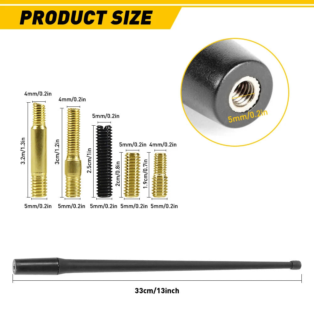 13" inch Flexible Rubber Antenna for All Dodge RAM 1500 2500 3500 Trucks - Black 6B93BC-57