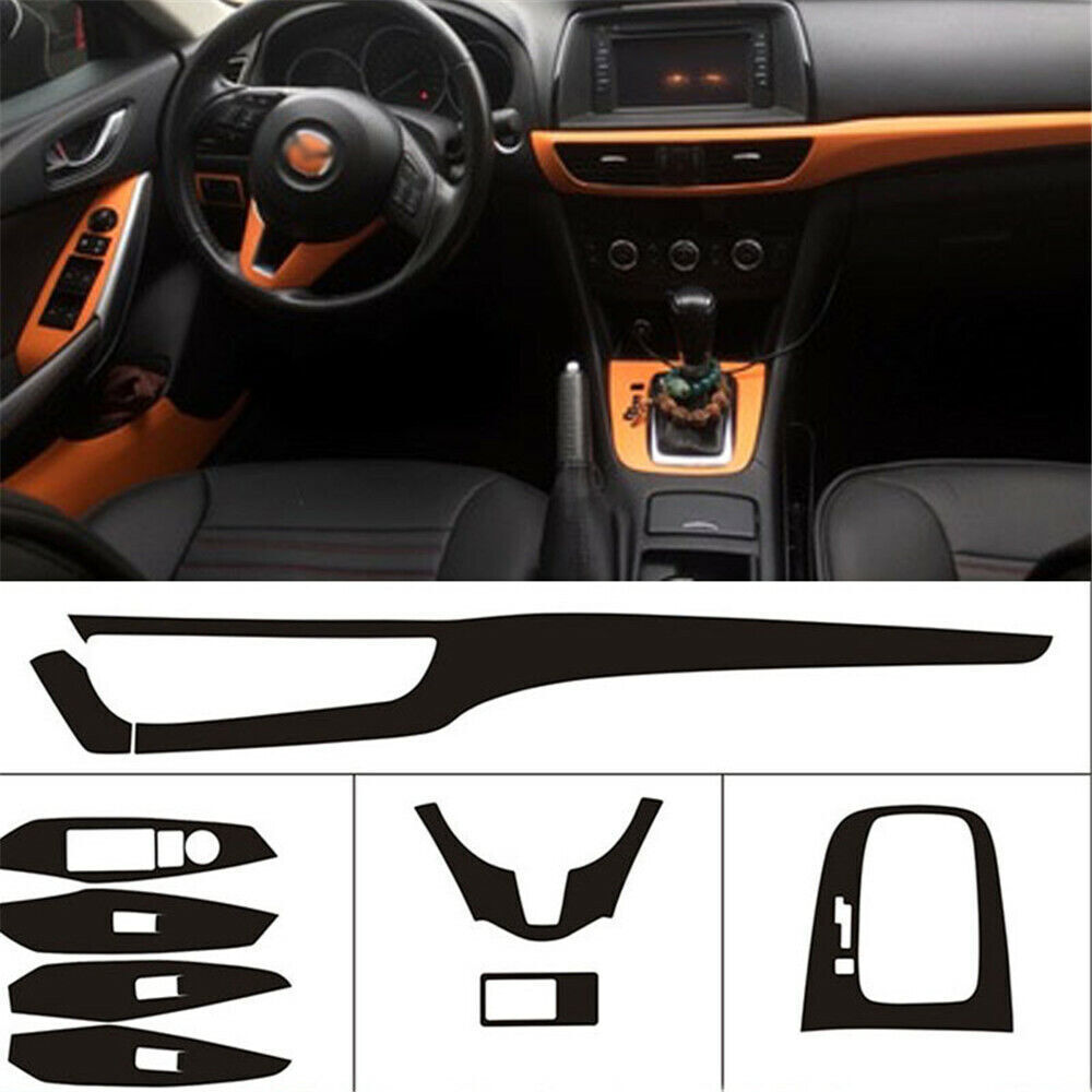 Interior Center Console Carbon Fiber Molding Sticker Decals For Mazda 6 Atenza