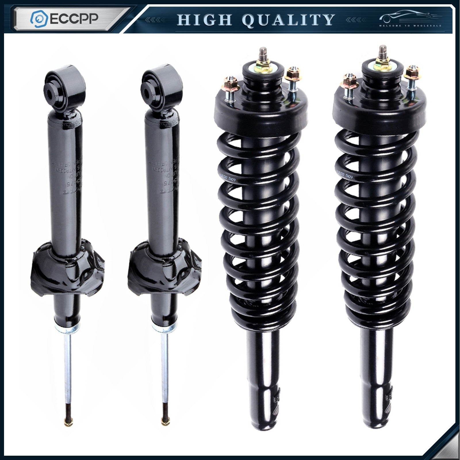 For 1997-2001 HONDA CR-V (2) Front Complete Struts & (2) Rear Shock Absorber Set KOEEP