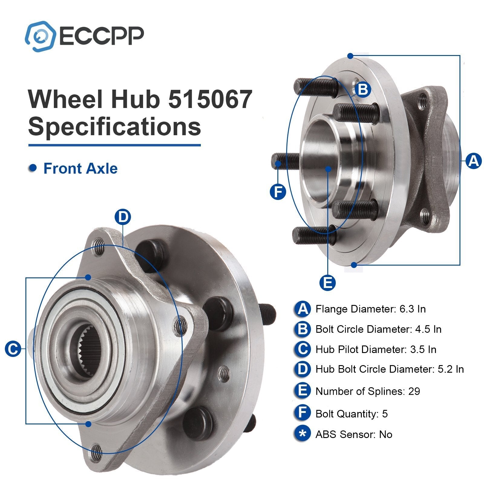 2Pcs Front Wheel Hub Bearings For Land Rover LR3 LR4 Range Rover Sport 2006-2013 6B93BC-57