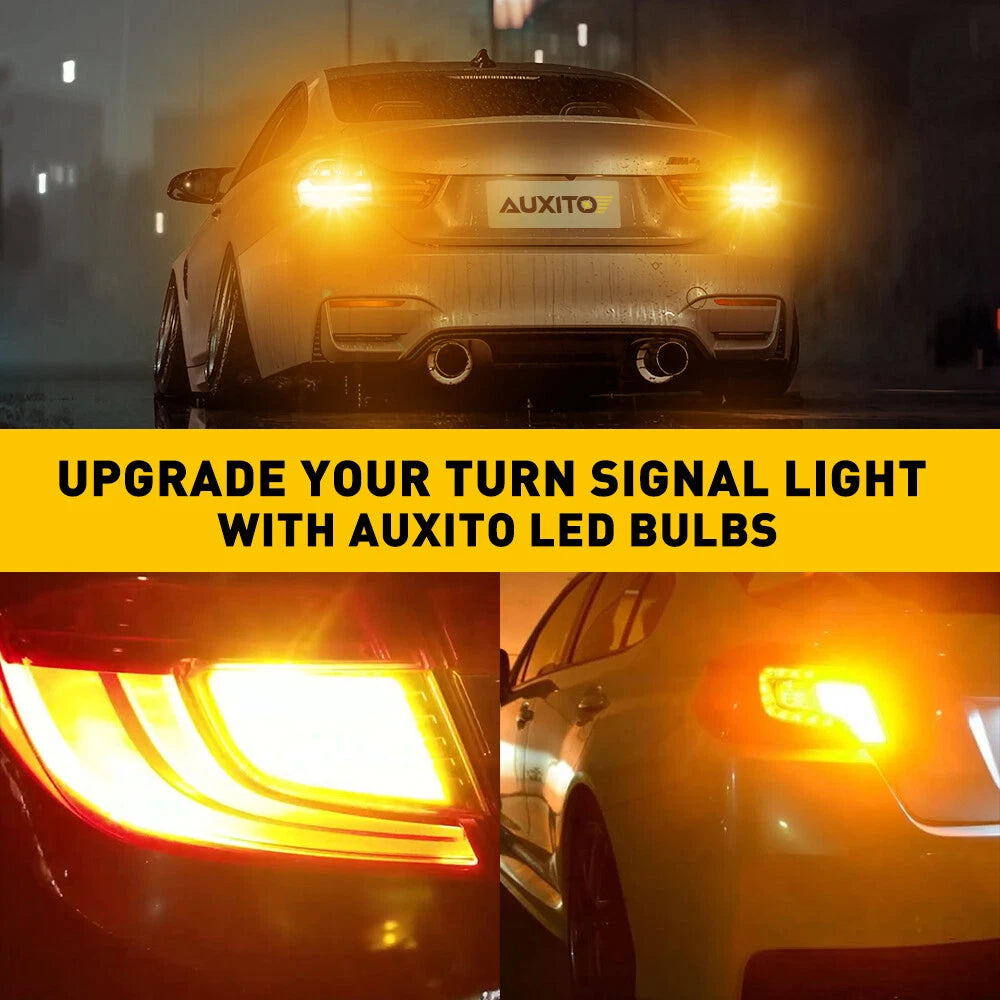 6X AUXITO 7443 7440 Yellow LED Light Front Rear Turn Signal Parking Bulbs 6T EOA AUXITO