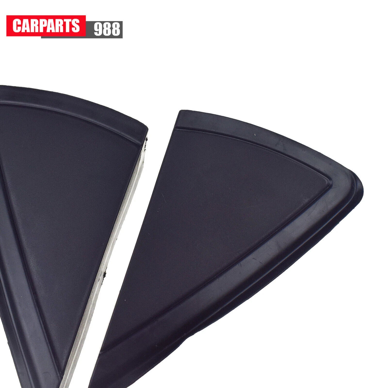 Pair LH RH Rearview Mirror Triangle Molding Cover Black For VW Polo MK5 2010-20 6B93BC-57