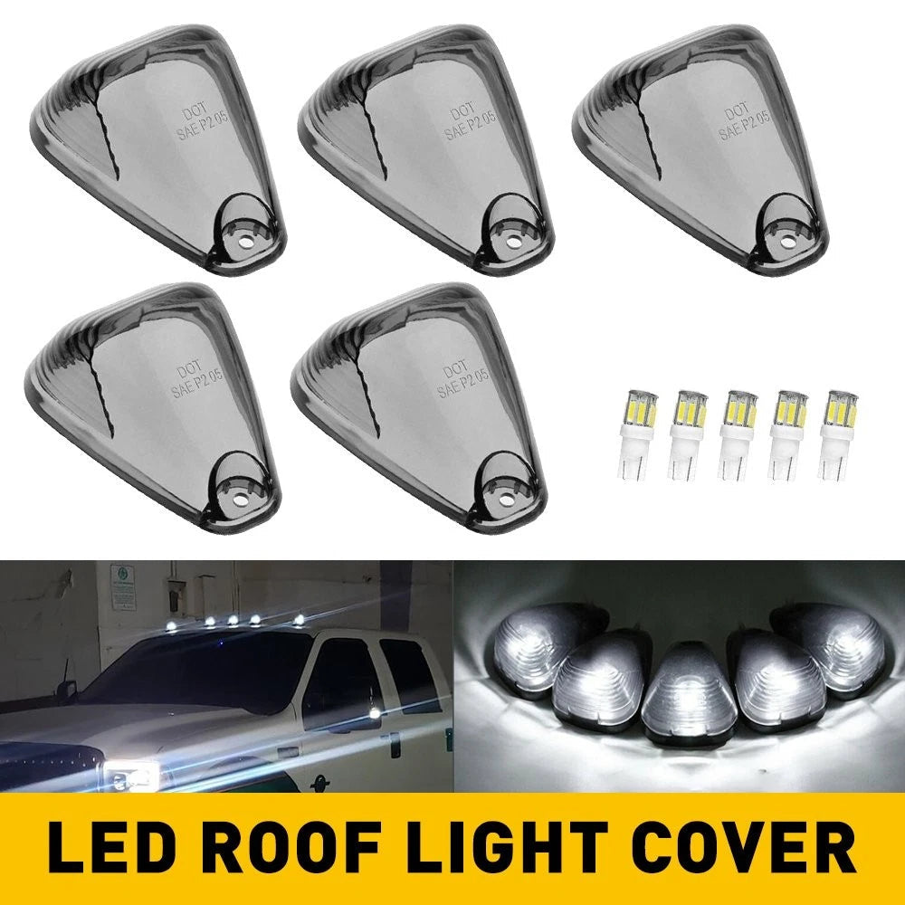 For Ford F250 F350 Duty Super Smoked Cab Roof Marker Running Light Covers Lens 6B93BC-57
