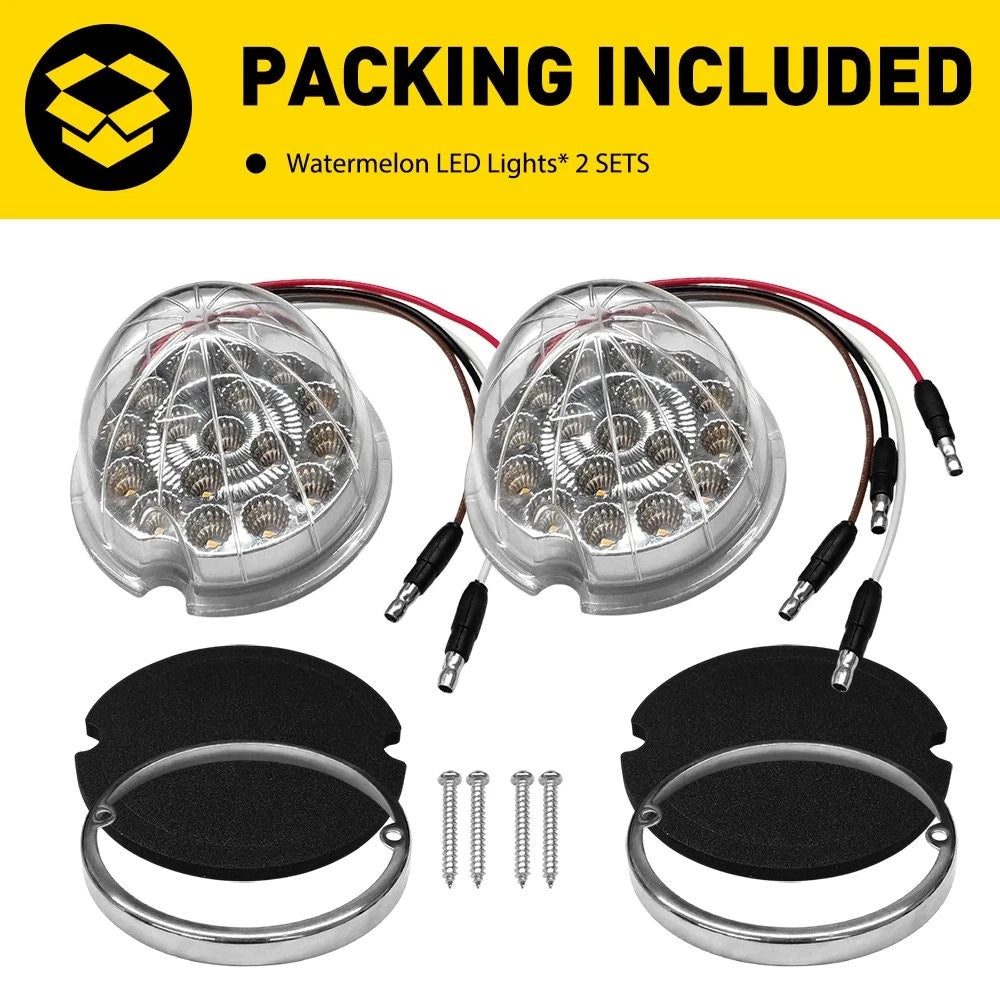2PCS LED Watermelon Lights Indicator Side Marker Clearance Lamp Truck Trailer EA 6B93BC-57