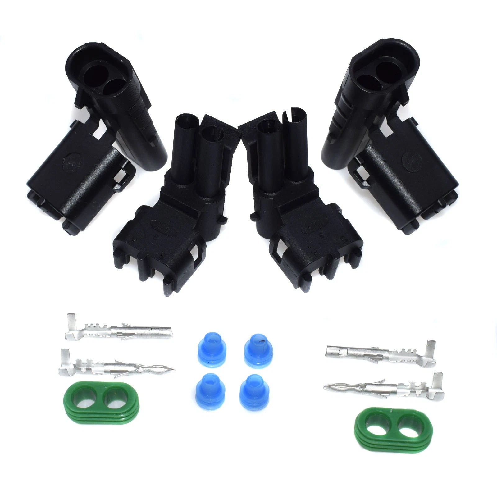 2 Set of 12 14 16 18 Gauge 2 Pin Position Terminal Weather Pack Connector Kit 6B93BC-57