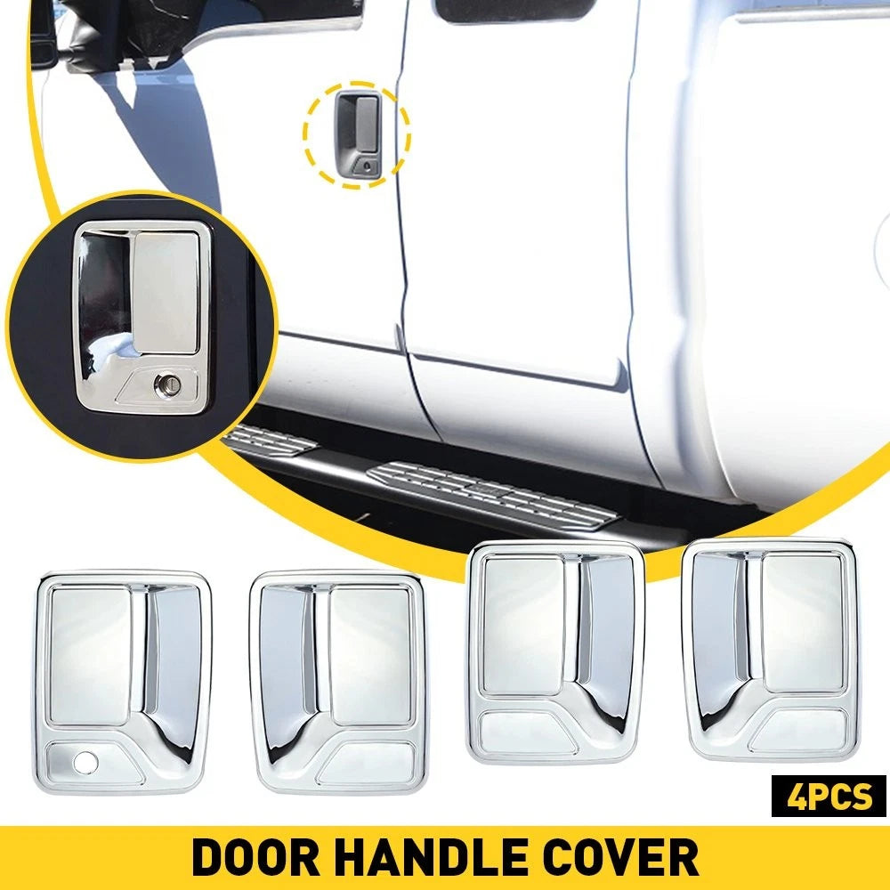For 99-14 2015 16 FORD F250-F550 Crew CHROME Cab Door Handle COVERS W/O PSKH EOA 6B93BC-57