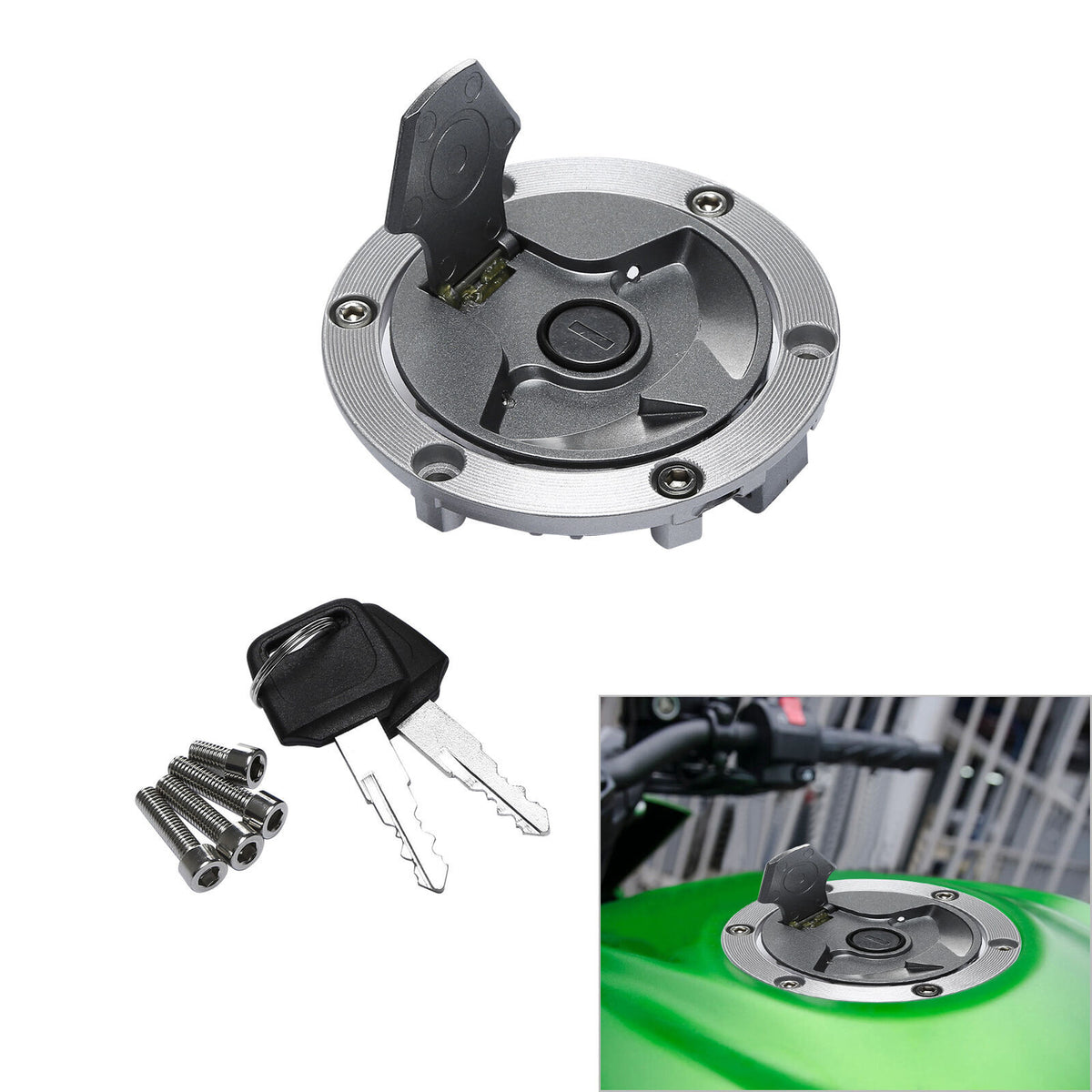 Fuel Gas Tank Cap Lock Keys For Kawasaki Z250SL BR250 2014 2015 2016 2017 2018