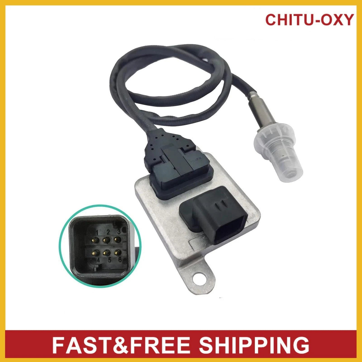 855599 For Vauxhall Zafira C 2.0D Position 1 Pre-Cat NOX Sensor 6 Pins 55598161 6B93BC-57