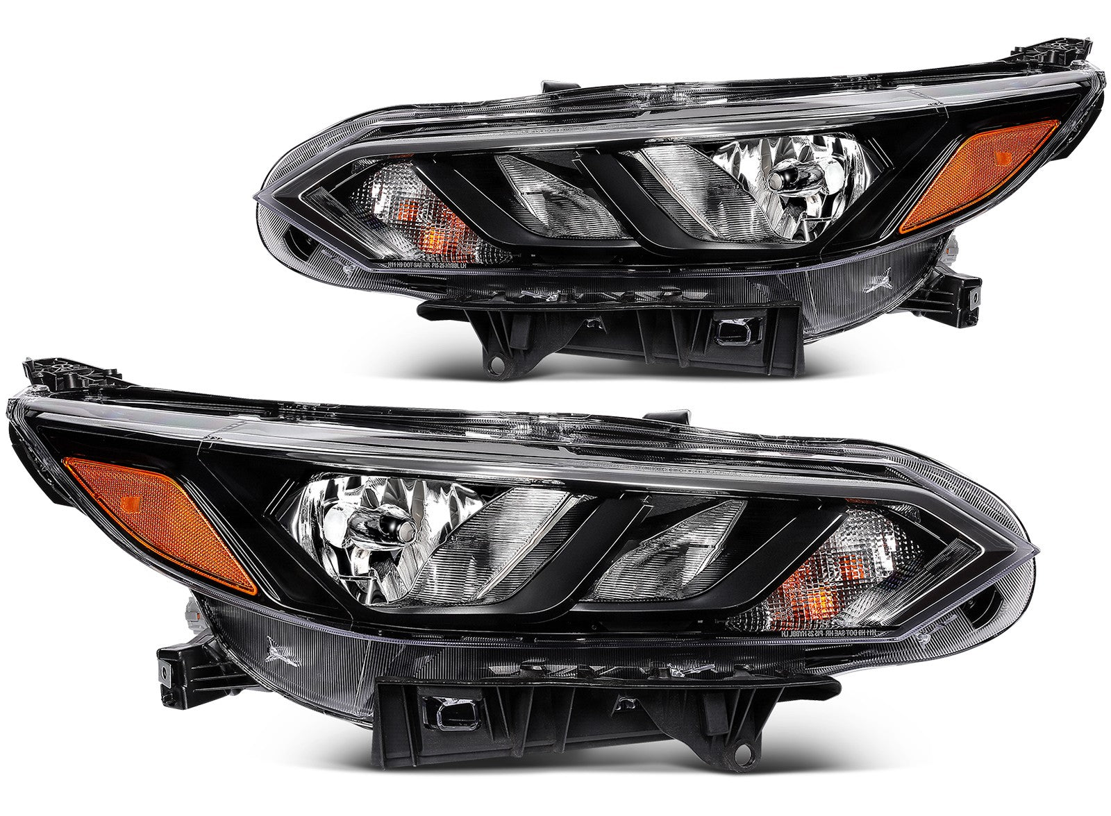 For Nissan For Sentra 2024-2025 2.0L Pair Halogen Black Headlights Assembly KOEEP