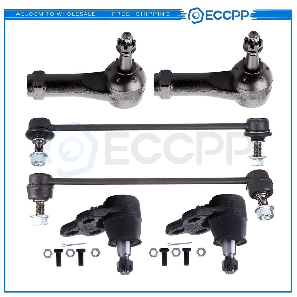 6pcs Front Tie Rod Ends Ball Joints For Chevy Equinox Saturn Vue Pontiac Torrent 6B93BC-57