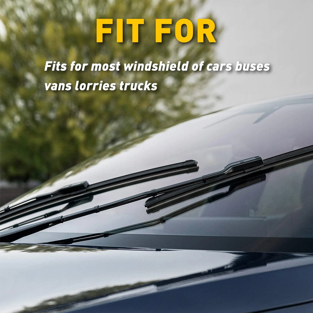 4PCS 28" 6mm Car Bus Rubber Universal Frameless Windshield Wiper Blade Refill US 6B93BC-57