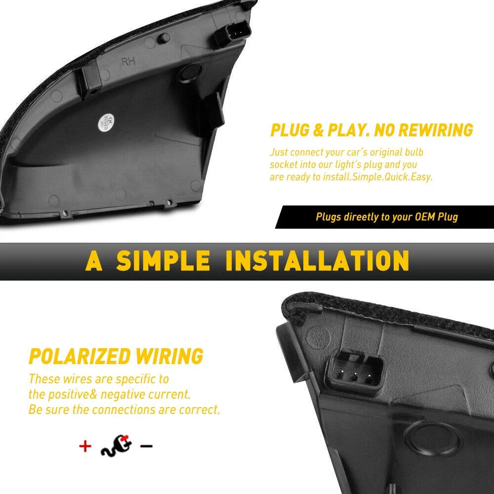 Side Mirror Turn Signal Indicator Dynamic LED Light for 2009-2018 Dodge RAM 1500 6B93BC-57