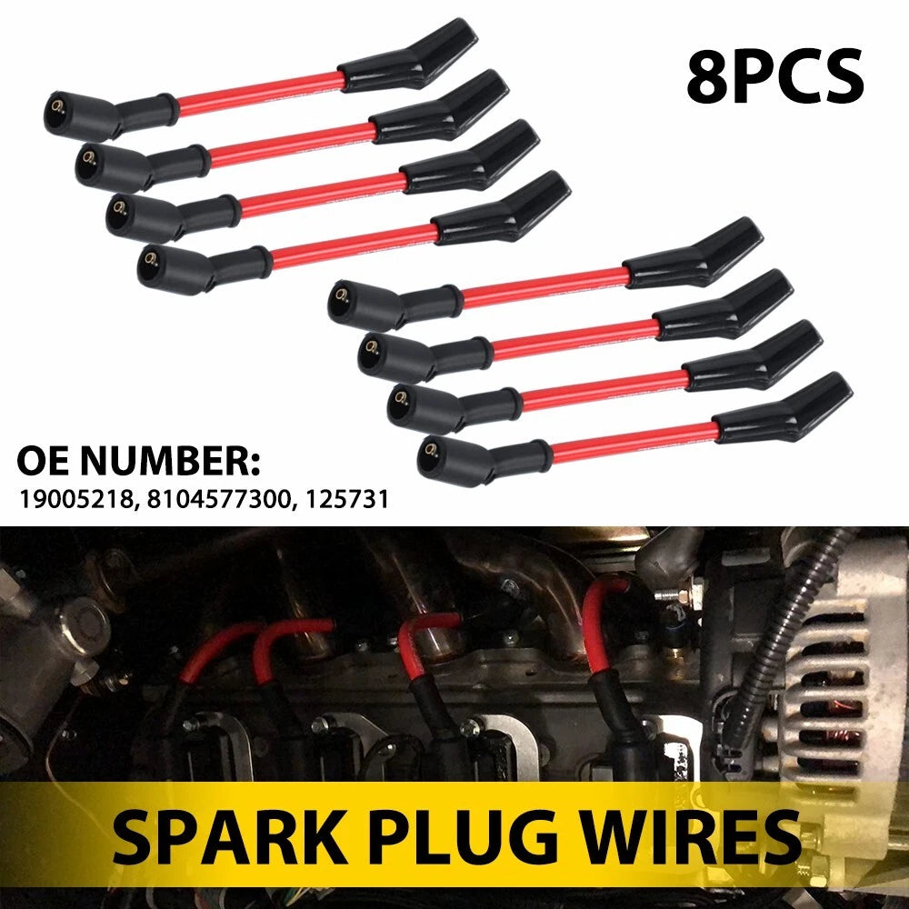 10.5 mm FOR LSx LS1 LS2 LS3 LS6 LS7 High Heat Spark Plug Ignition Wires Set EA 6B93BC-57