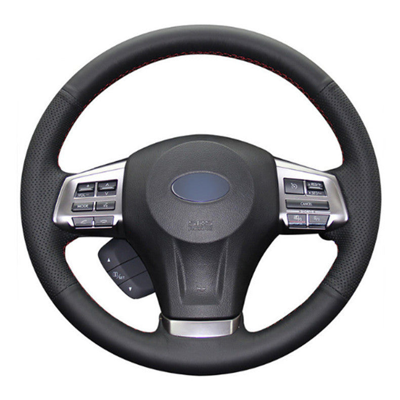 Top Leather Steering Wheel Hand-stitch on Wrap Cover For Subaru Forester XV
