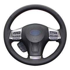 Top Leather Steering Wheel Hand-stitch on Wrap Cover For Subaru Forester XV