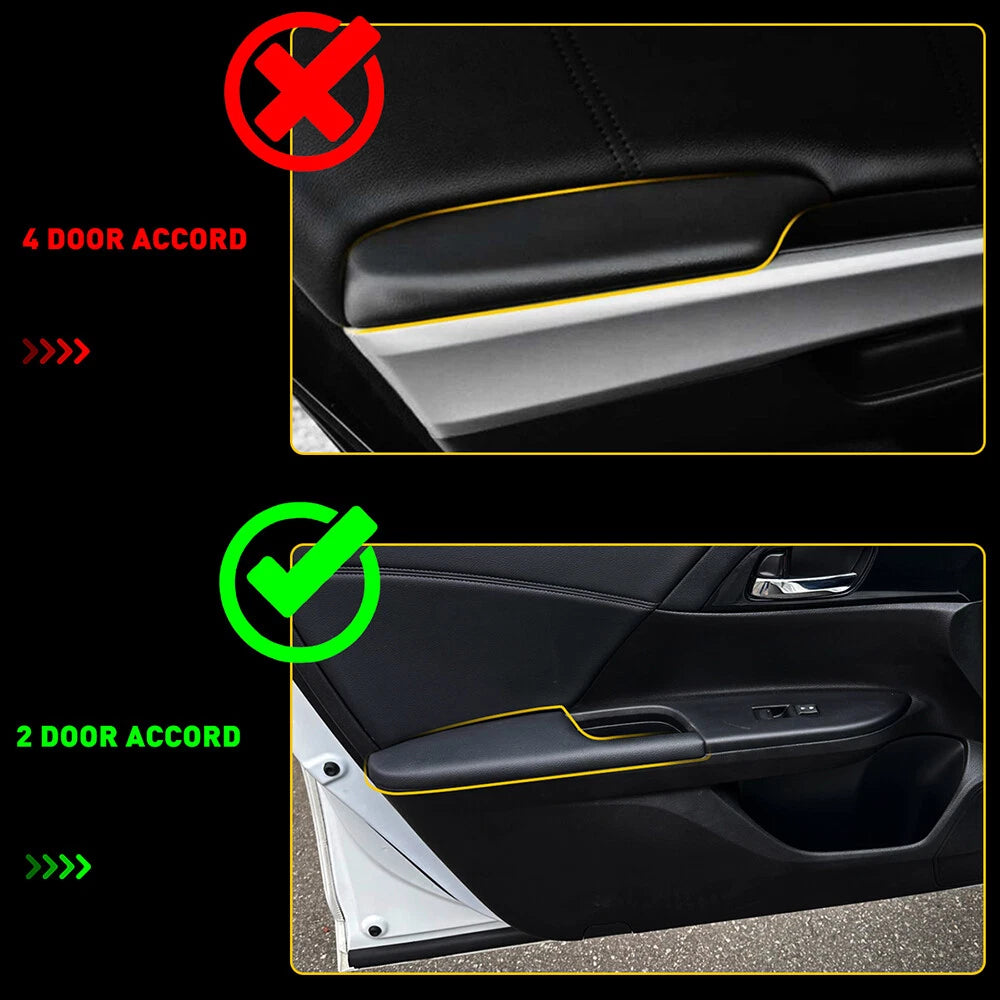 Pair For 2008-2012 Honda Accord Coupe Left+Right Side Door Armrest Panel 2PCS EA 6B93BC-57