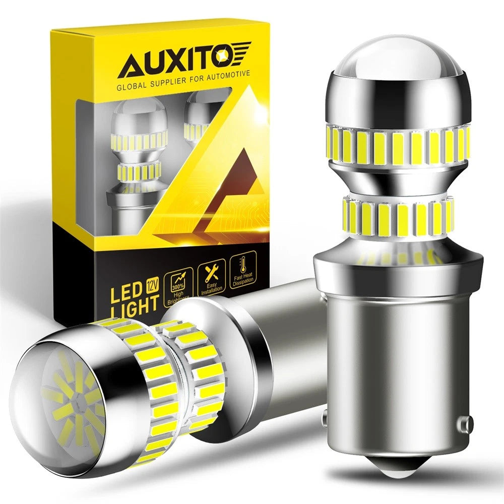 SUPER BRIGHT LED Tail Brake Stop Reverse Parking Signal Turn Light Bulbs White 6B93BC-57