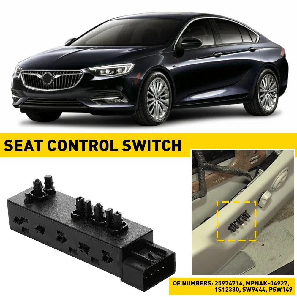LH DRIVER SIDE POWER SEAT SWITCH 25974714 FOR 2010-2018 CHEVY TRAVERSE SILVERADO 6B93BC-57
