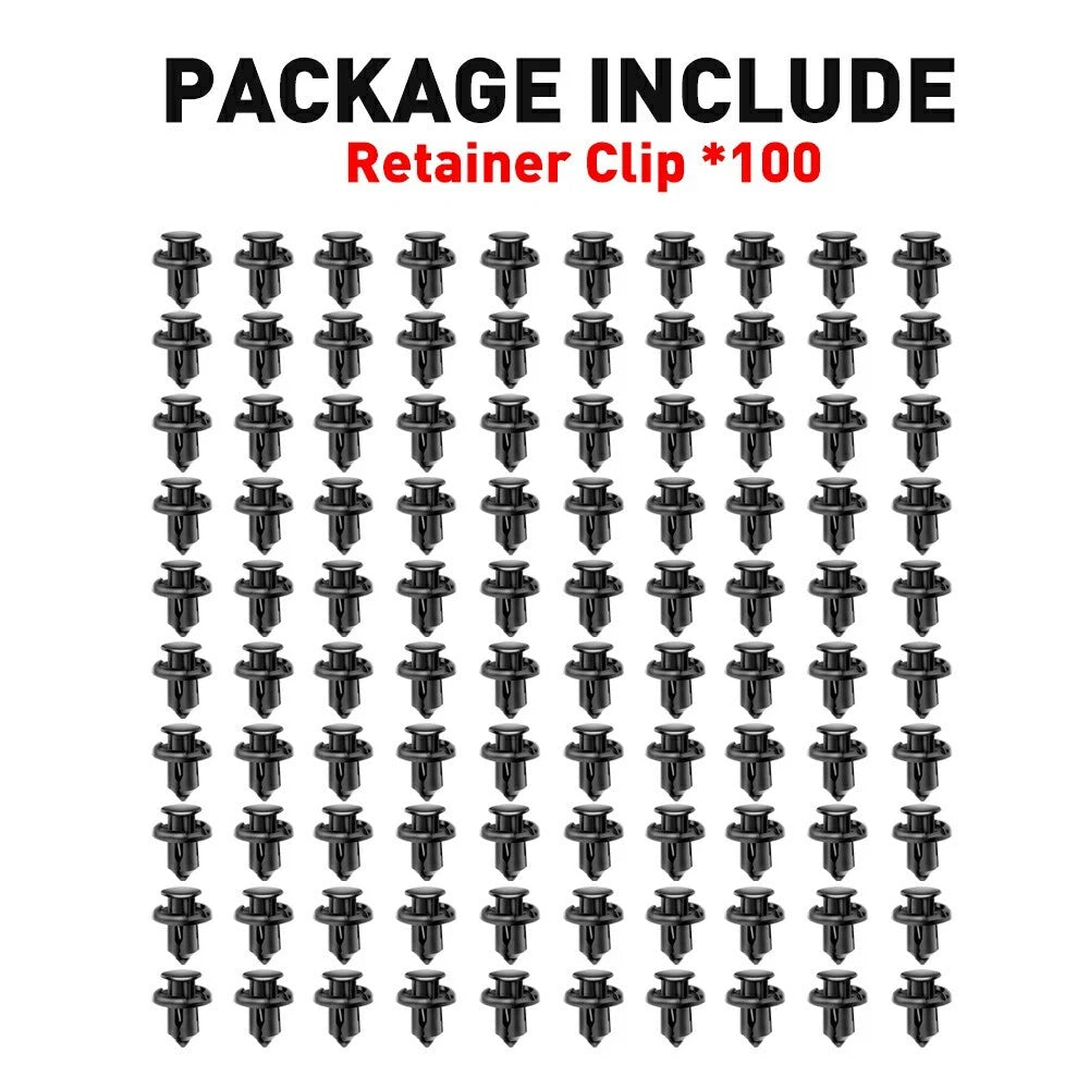 Fender Liner Clips Push Retainer For Honda Civic Accord Integra Acura 100x 10mm 6B93BC-57