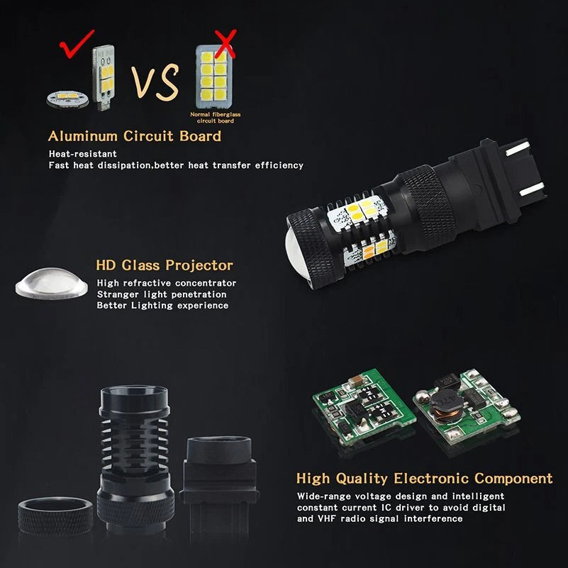 AUXITO 3157 LED Switchback 16K Dual Color White Yellow Turn Signal Lights US EOA AUXITO