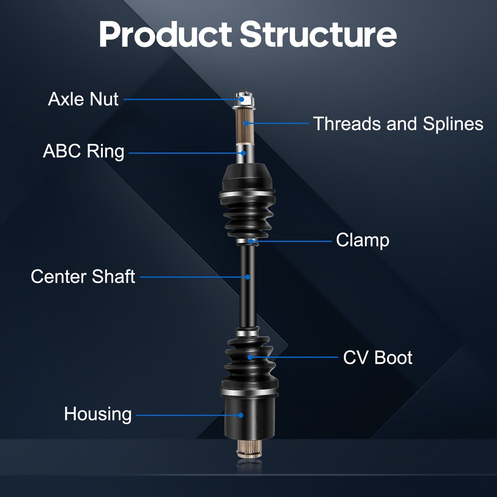 ECCPP CV Joint Axle Fits Polaris Sportsman 600 2003-2005 Rear Left/Right KOEEP