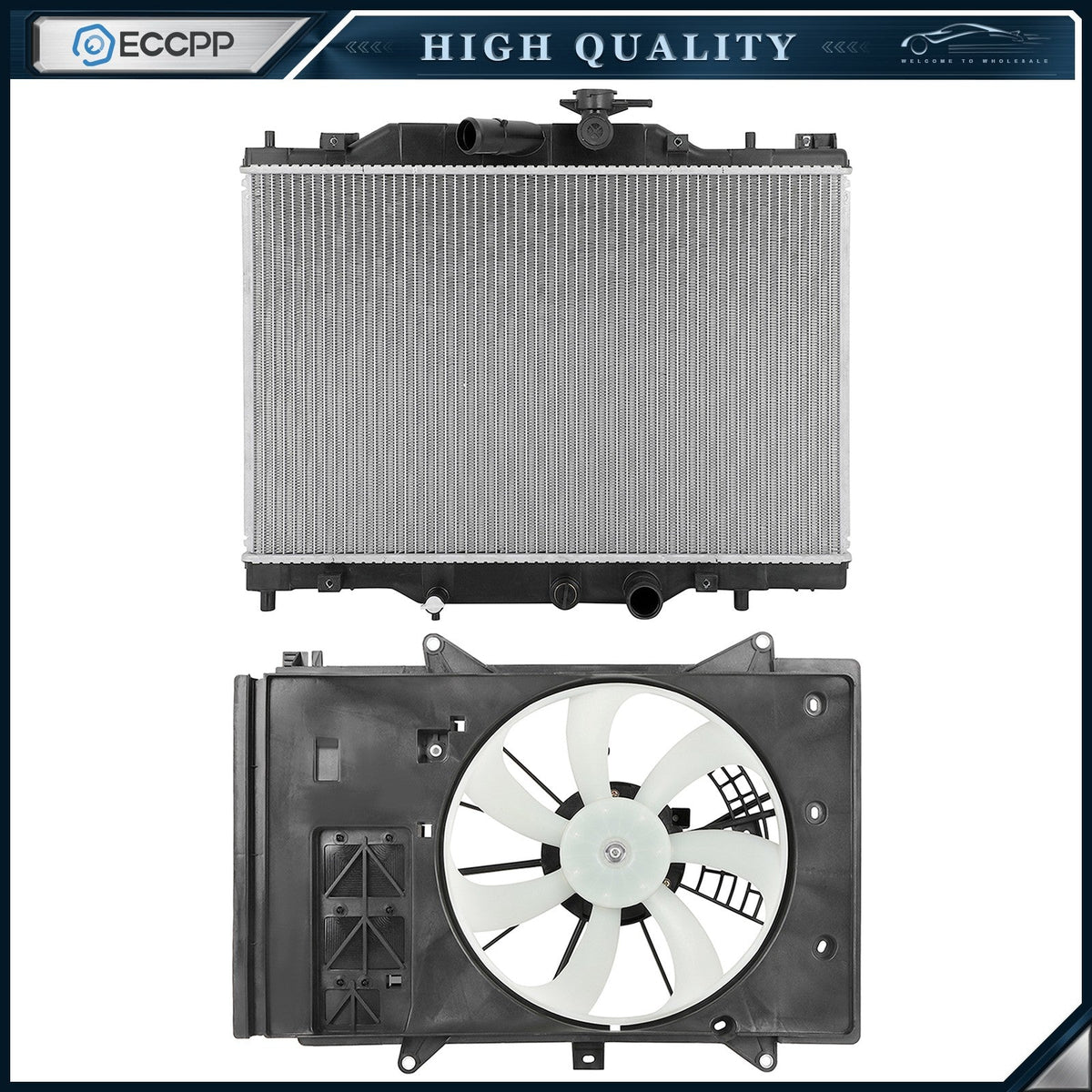 Electric Engine Radiator Cooling Fan Kit For 2016 2017 2018 2019 Mazda CX-3 6B93BC-57