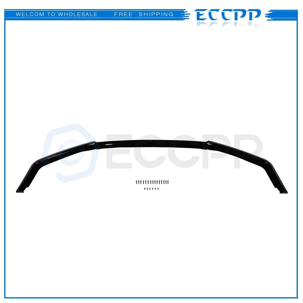 Fit For 16-21 Civic Hatchback & Si Front Bumper Lip Body Kit Spoiler Black 3pcs 6B93BC-57