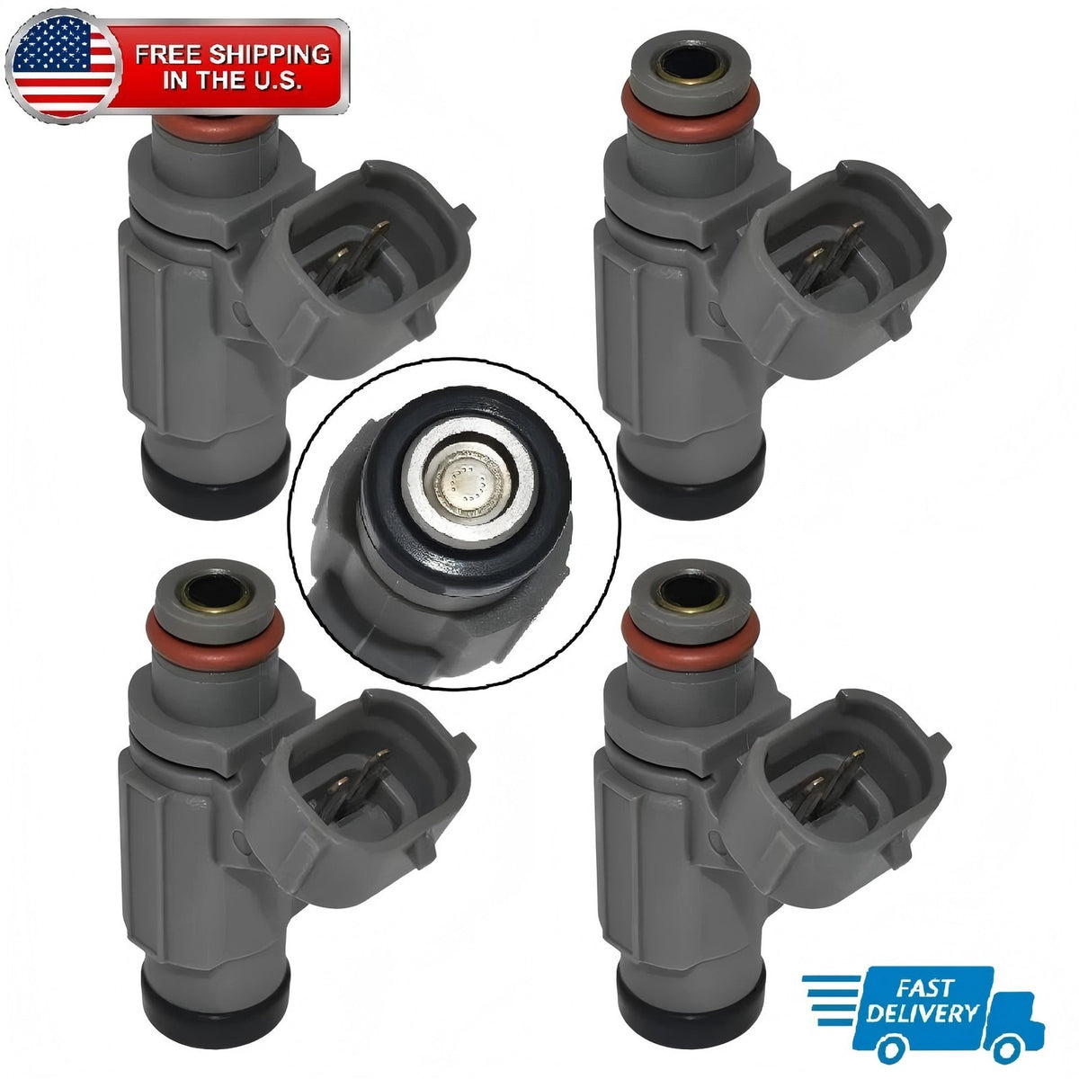 4X Fuel Injectors for 2006-2007 GSX-R600 / GSX-R750 15710-48G00,15710-48G00-000