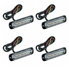 4X LED Strobe Light Emergency Beacon Warning Hazard Flash Car Truck Amber/White 6B93BC-57