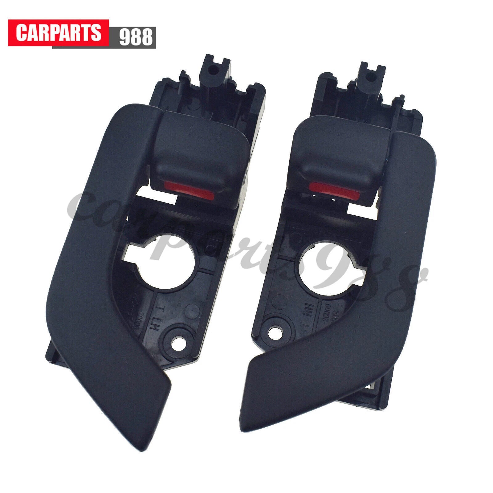 Pair Left Right Black Inside Door Handle + Bezel for 2003-2008 Hyundai Tiburon 6B93BC-57