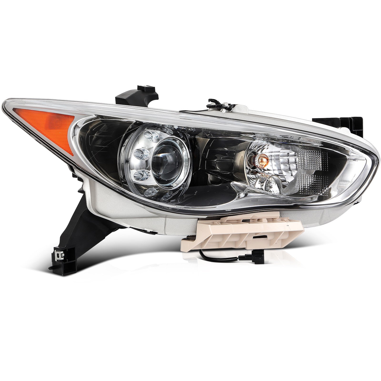 ECCPP Headlights Assembly For INFINITI For QX60 2.5L 3.5L 2014-2015 Pair Chrome 6B93BC-57