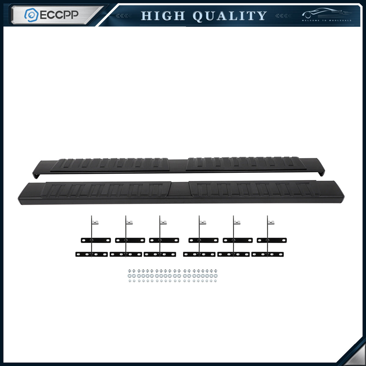 6" Nerf Bar Side Step Black Running Boards For 2019-2023 Dodge Ram 1500 Quad Cab
