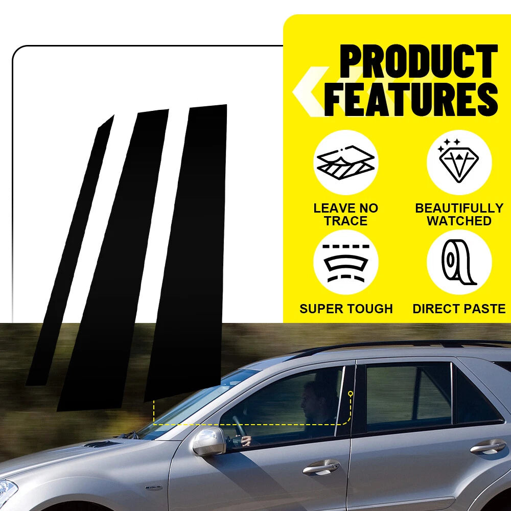 6 Pcs/Set For Mercedes Benz ML350/ML500/ML550 W164 06-11 Window Pillar Post Trim 6B93BC-57