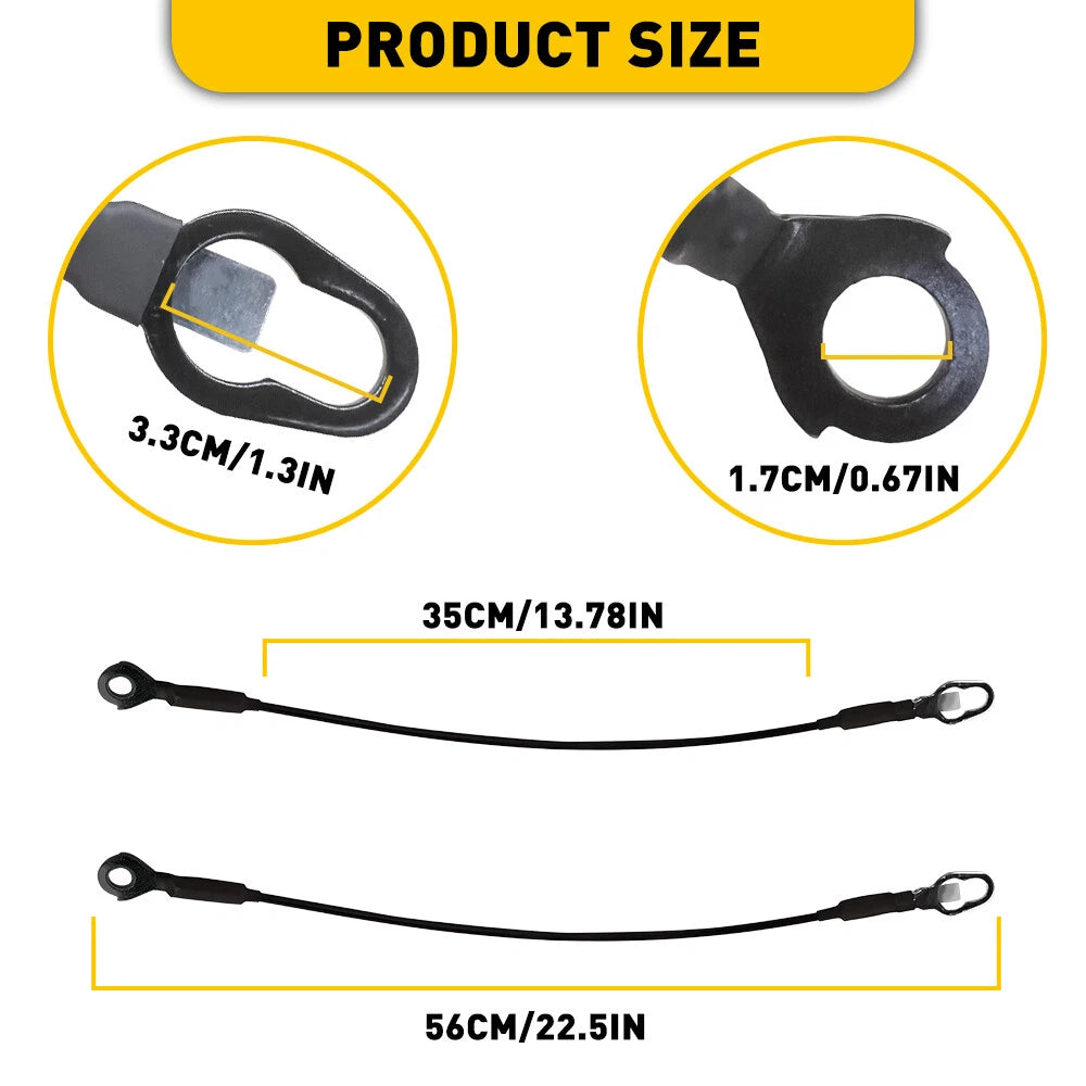 Rear Tailgate Cables Straps Set Pair for 1983-1996 Ford F150 F250 F350 6B93BC-57